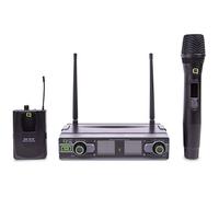 Q Audio QWM1950 Dual Handheld Beltpack CH38 UHF Microphone System Karaoke DJ