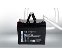 Mobility Scooter 12V - 36Ah lead acid battery Cycle type AGM Q-batteries 12LCP-3