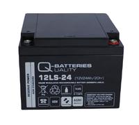 Q-Batteries 12LS-24 12V 24Ah Lead-Fleece Battery AGM VRLA with VDs