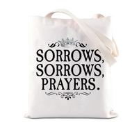 Q Charlotte Inspire Gift Sorrows Sorrows Prayers Tote Bag Queen C Fan Gift British Royal Lover Gift Funny Bookworm Gift (Prayers UK)