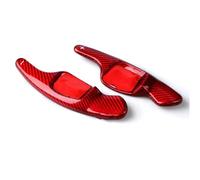Q Compatible with VW for Passat B8 GT 2015 2016 2017 2018 2019 Real Carbon Fiber Upgrade Car Interior Steering Wheel Shift Paddle Extension Shifter(Red)