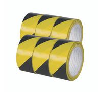 Q-Connect Yellow Black Hazard Tape (Pack of 6)