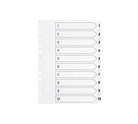 Q-Connect 1-10 Index Multi-Punched Reinforced Board Clear - KF01528