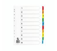 Q-Connect 1-10 Index Multitab WHT A4