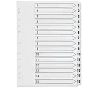 Q-Connect 1-15 Index Multi-punched Polypropylene White A4