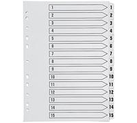 Q-Connect 1-15 Index Multi-Punched Reinforced Board Clear - KF01530
