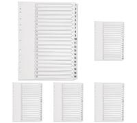 Q-Connect 1-20 Index Multi-Punched Polypropylene White A4 (Pack of 5)