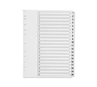 Q-Connect 1-20 Index Multi-Punched Reinforced Board Clear - KF01531