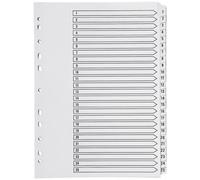 Q-Connect 1-25 Index Multi-Punched Reinforced Board Clear Tab A4 White