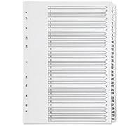 Q-CONNECT Index 1-31 Multi-punched Polypropylene White A4