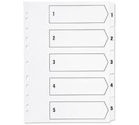 Q-Connect 1-5 Index Multi-punched Polypropylene White A4 Ref KF01352