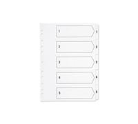 Q-Connect 1-5 Index Multi-punched Polypropylene White A4 Ref KF01352