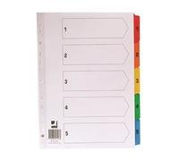 Q-Connect 1-5 Index Multi-punched Reinforced Board - KF01518