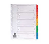 Q-Connect 1-5 Index Multi-punched Reinforced Board - KF01518