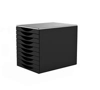 Q-Connect Black and Grey 10 Drawer Tower (Dimensions: L345 x W290 x H340mm) KF02254