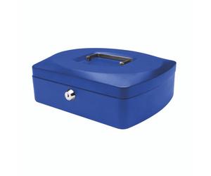 Q-Connect 10 Inch Blue Cash Box