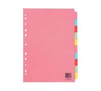 Q-Connect 10-Part Subject Divider Multi-Punched A4 (25 Pack) KF26082Q