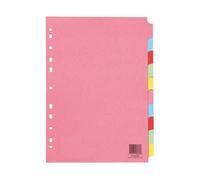 Q-Connect 10-Part Subject Divider Multi-Punched A4 (25 Pack) Kf26082Q