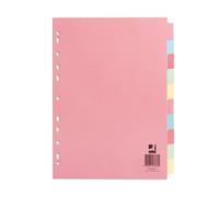 Q-Connect 10-Part Subject Divider Multi-Punched A4 - Kf26082