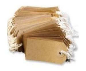 Q-Connect - 100 x 70 x 35mm Manila Luggage Tags with Lanyard - Brown