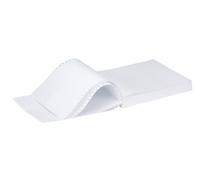 Q-Connect 11x9.5 Inches 1-Part 70gsm Plain Micro-Perforated Listing Paper (Pack of 2000), White