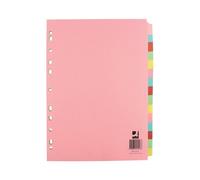 Q-Connect 15-Part Subject Divider Multi-Punched A4 (Pack of 10)