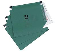 Q-Connect Lateral File Manilla 15mm 150-sheet Green 25 Pack