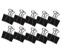 Q-CONNECT Foldback Clips 16mm – Black – Pack of 10