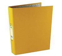 Q-CONNECT 2-Ring A4 Binder Paper Over Board 25mm Yellow - 10 Pack