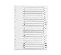 Q-Connect 20-Part A-Z Index Multi-punched Polypropylene White A4 KF01351
