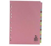 Q-Connect 20-Part Subject Divider Multi-Punched A4 Pk 20 - KF01517Q