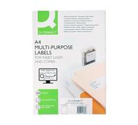 Q-Connect 210 x 297 mm A4 Multi-Purpose Labels (Pack of 100 Sheets)