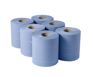 Q-Connect 2Work 2-Ply Centrefeed Roll 150M Blue (Pack Of 6) Kf03805