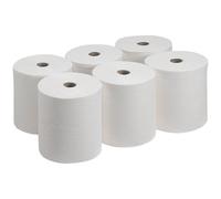 Q-Connect 2Work 2-Ply Centrefeed Roll 150M White (Pack Of 6) Kf03804