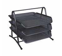 Q-CONNECT 3 TIER LETTER TRAY BLACK