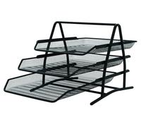 Q-Connect 3 Tier Letter Tray Black