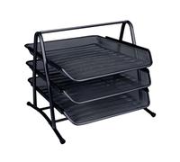 Q-CONNECT 3 TIER LETTER TRAY BLACK