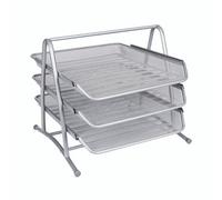 Q-Connect 3 Tier Letter Tray Silver