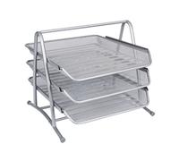 Q-CONNECT 3 TIER LETTER TRAY SILVER
