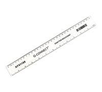 Q-Connect Shatter Resistant Ruler 30cm Clear (Pack of 10) Ref KF01108Q