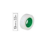 Q-Connect 39375 Adhesive Invisible Film Economical Tape 8 Turn 19 mm x 33 m Plastic Assorted Colours