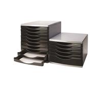 Q-Connect 5 Drawer Tower Black and Grey (Dimensions: L345xW290xH220mm) KF02253