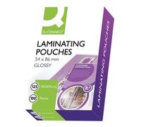 Q-Connect 54x86mm Laminating Pouches 250 Micron Pk 100 - KF01203