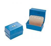 Q Connect 5x3 inch Card Index Box - Blue