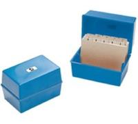 Q Connect 6x4 inch Card Index Box - Blue