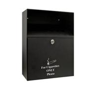 Q-Connect 7 Litre Wall-Mounted Ash Bin In Black - Kf04386