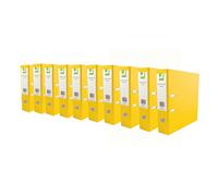 Q-Connect 70mm Lever Arch File Polypropylene A4 Yellow (10 Pack) Kf20023