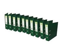 Q-Connect Lever Arch File 70mm — Polypropylene Foolscap, Green — Pack of 10