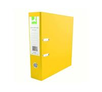 Q-Connect 70mm Lever Arch File Polypropylene Foolscap Yellow (Pack of 10) KF01476