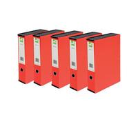 Q-Connect 75mm Box File Foolscap Red (Pack Of 5)